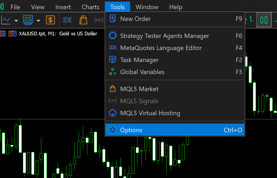 Open Options