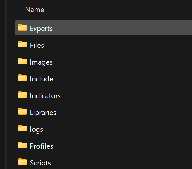 Open Experts Folder